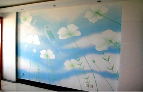 博爱画墙绘怎么画好白云的蓬松感？