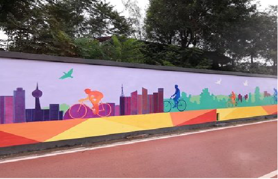 博爱墙体彩绘-围墙