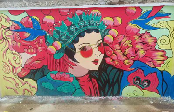 博爱墙体彩绘-网红墙