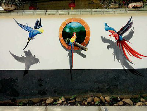 博爱视觉错位-3D墙绘设计