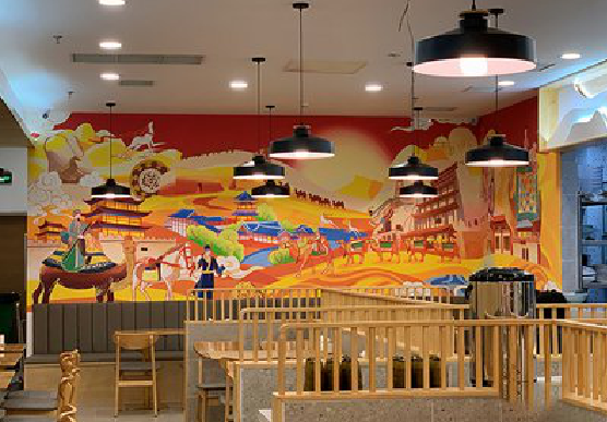 博爱商业空间彩绘介绍。